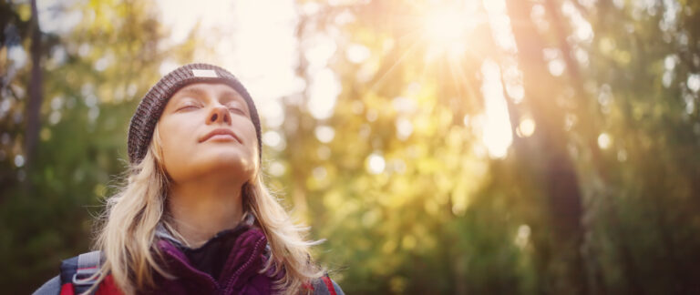 Young,Woman,Hiking,And,Going,Camping,In,Nature.,Person,With
